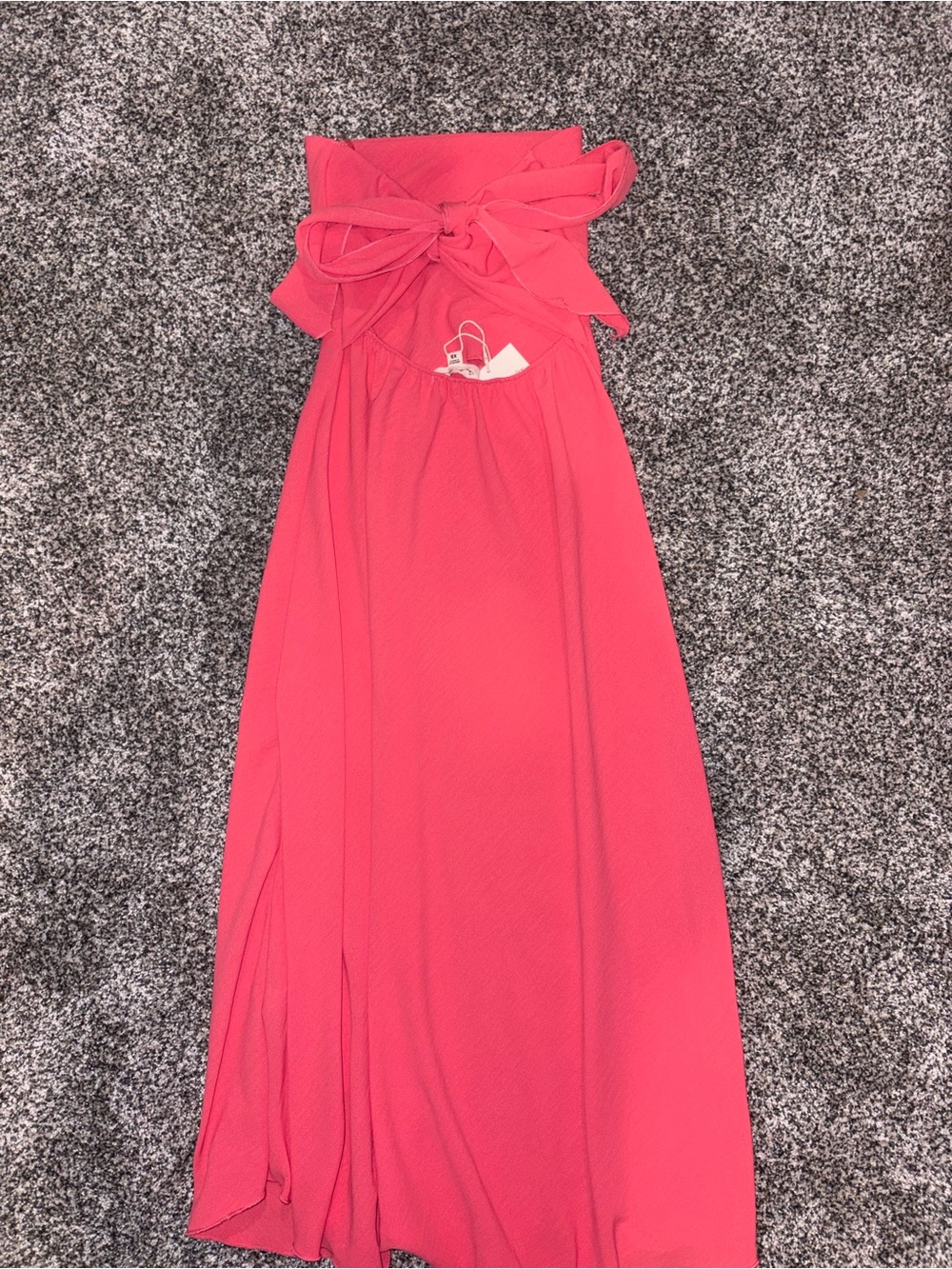 See You Monday Coral Pink Strapless Dress - Picture 5 of 5